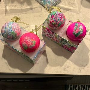 4 Lilly Pulitzer ornaments